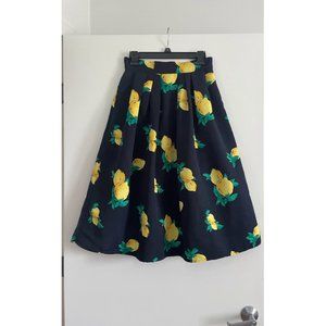 High Waisted NY&C Lemon Print Skirt